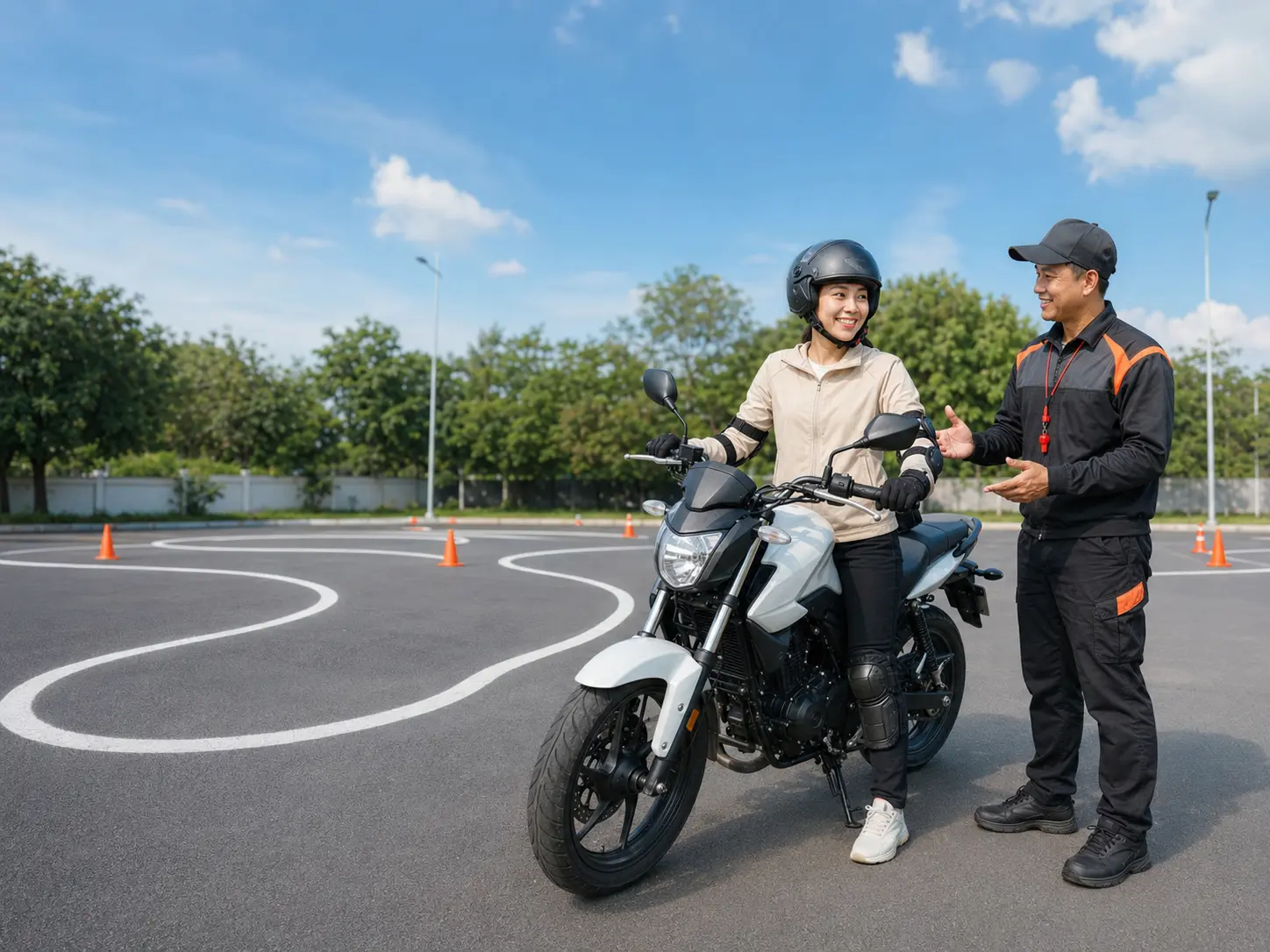 Hình minh họa sân tập lái xe máy
